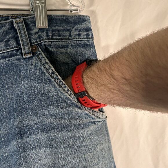 Vintage Structure Carpenter Jeans Men's 38X29 Medium Wash Distressed 100% Cotton - Picture 4 of 14